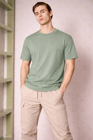 Classic Crew in Sage Green