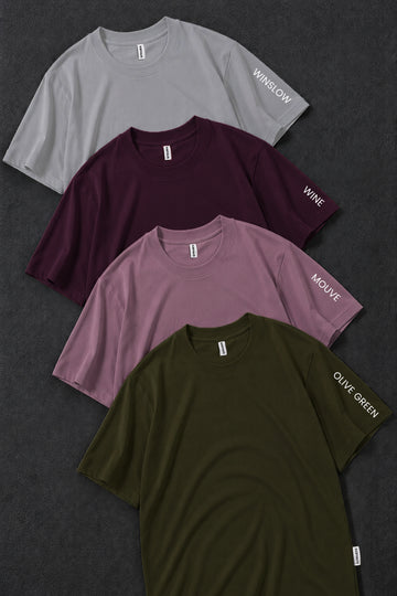 Pack 4 - Winslow, Wine, Mouve, OLIVE Green