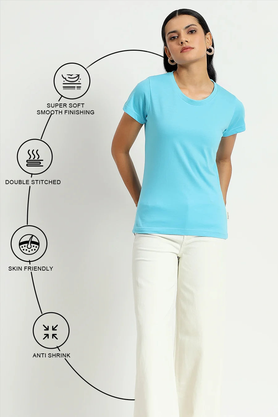 Classic Crew in Sky blue