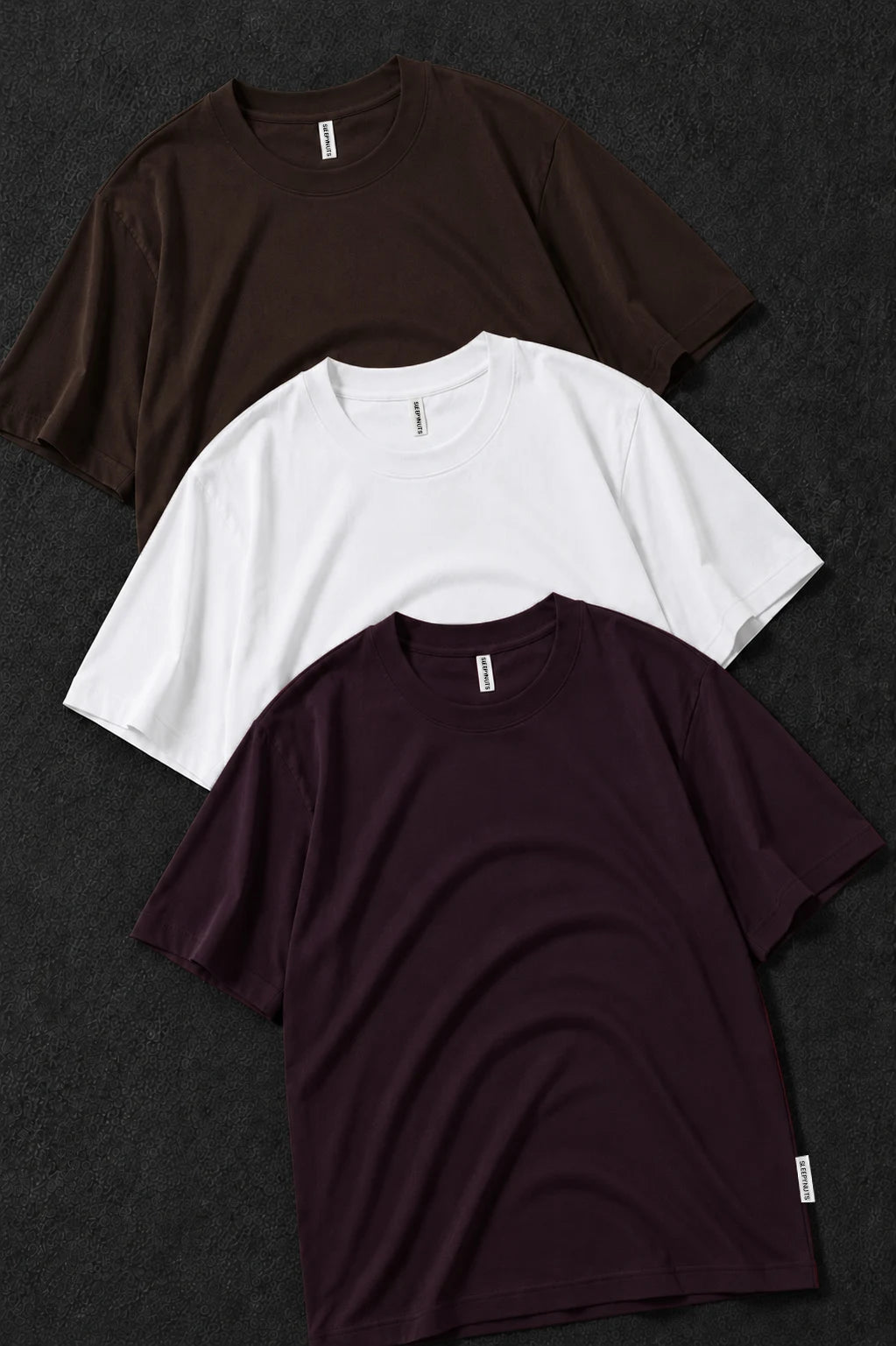 Pack 3 - Coffee Brown, White & Wine - Classic Crew