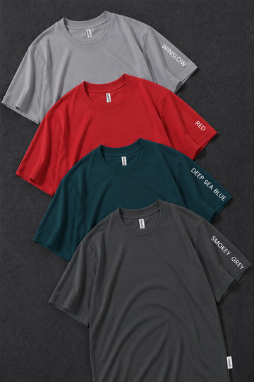 Pack 4 - Smokey Grey, Winslow, Red, Deep Sea Blue