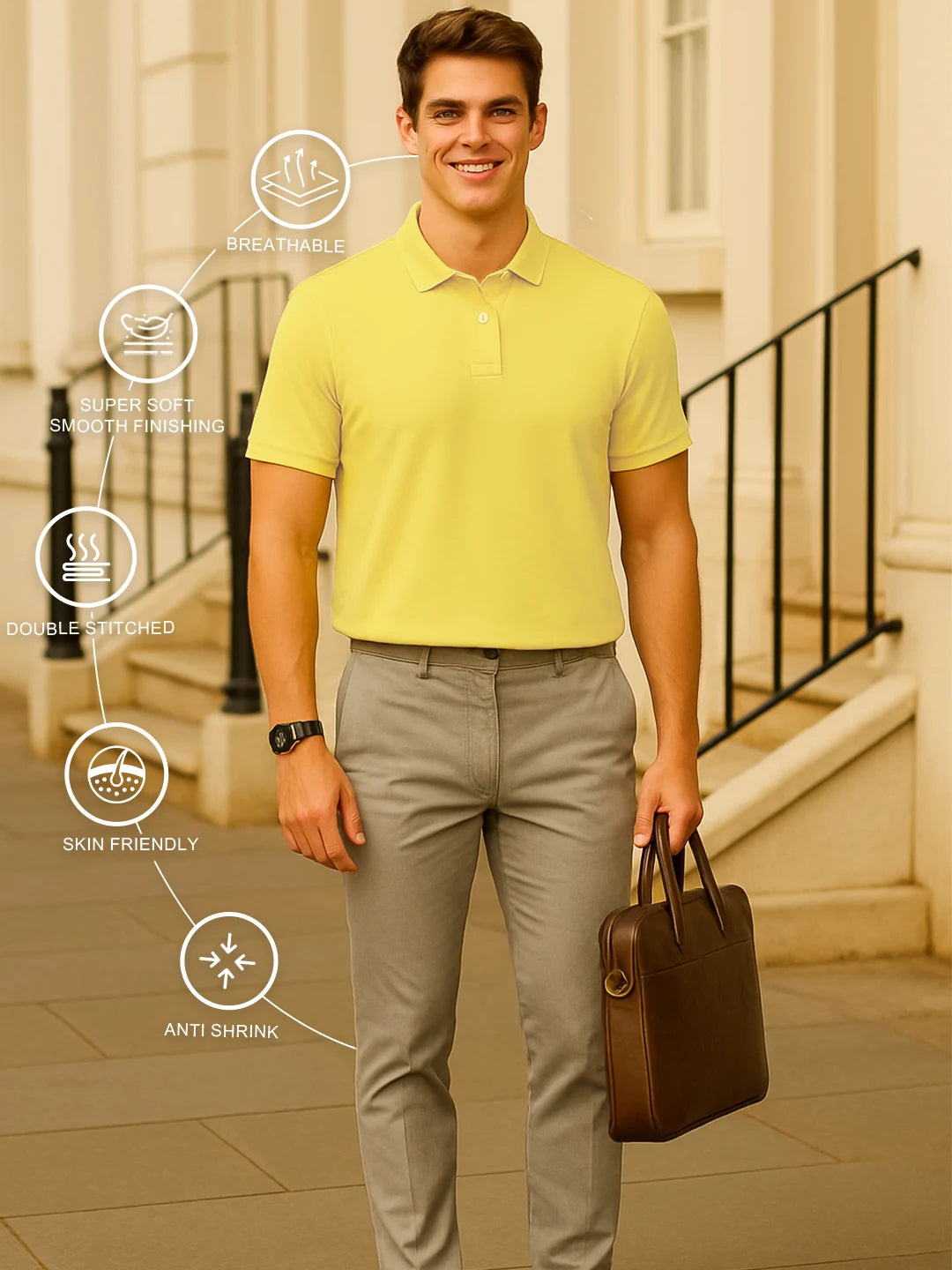 Classic Polo in Lemon Yellow