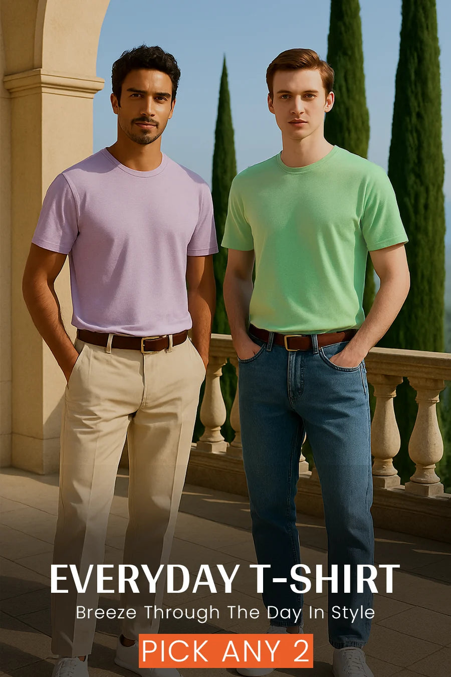 Pick Any 2 - Men Everyday T-shirt Combo