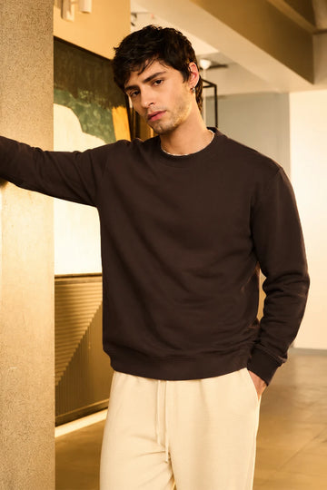 Brown - Fleece Sweatshirt