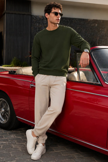 Army Green - Fleece Sweatshirt