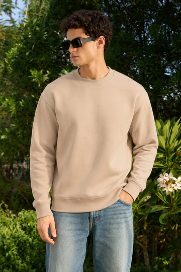Almond Beige - Fleece Sweatshirt