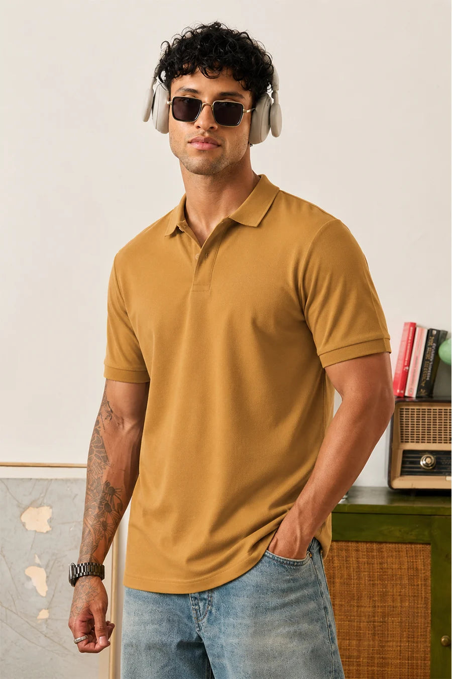 Classic Polo in Mustard