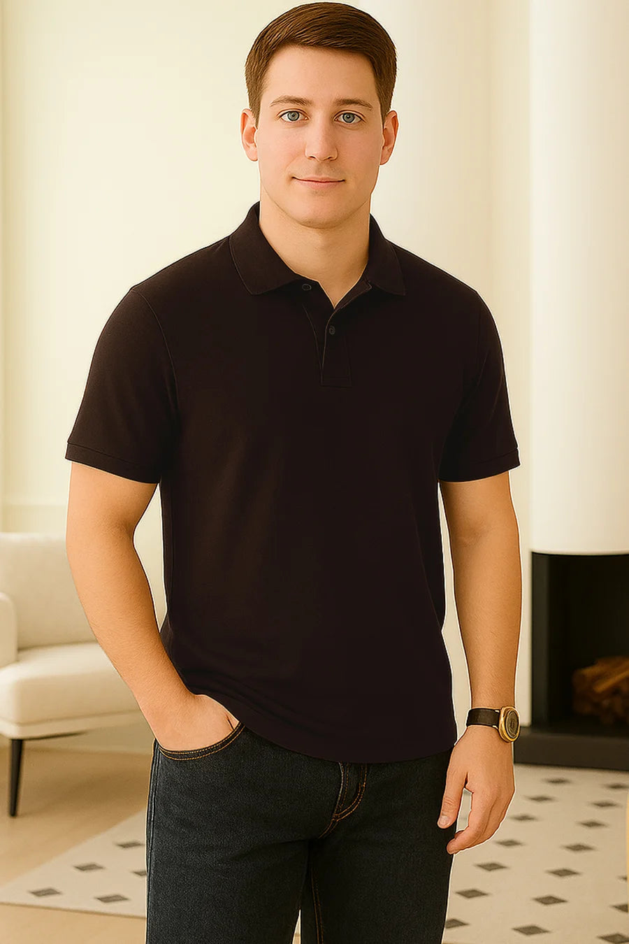 Classic Polo in Coffee Brown