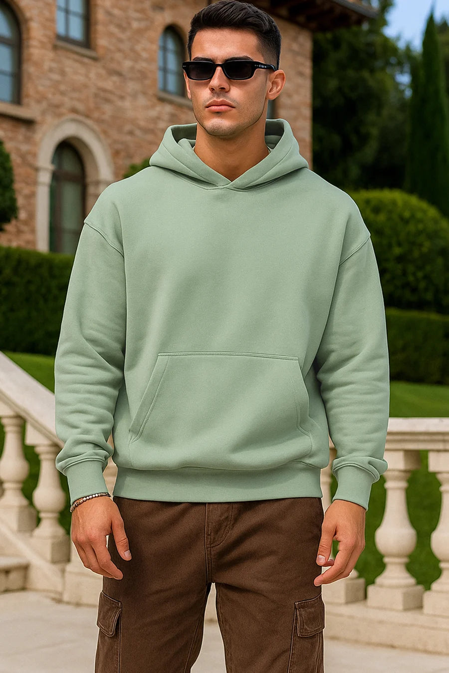 Sage Green - Fleece Hoodie