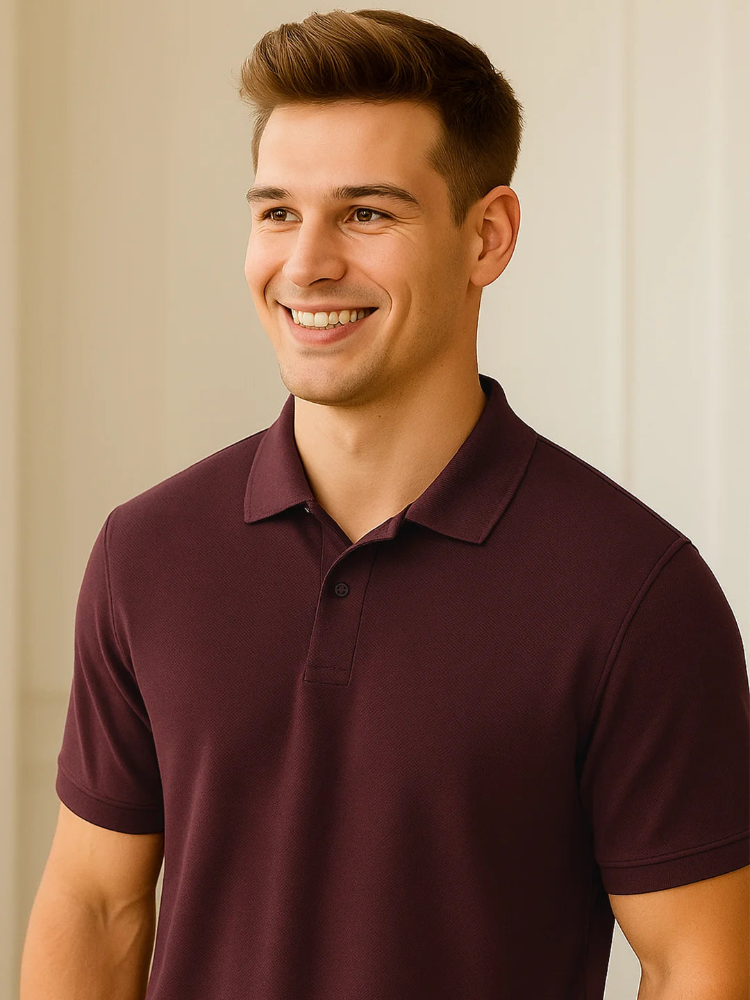 Classic Polo in Maroon