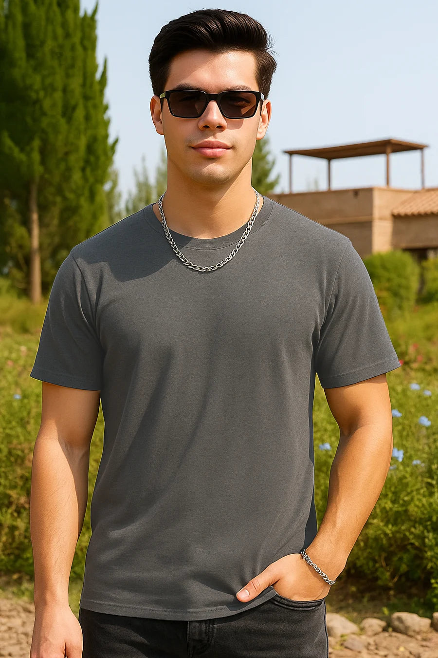Classic Crew in Smoky Grey