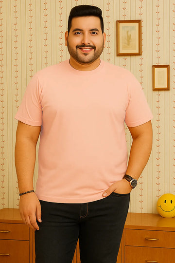 Plus Size -Peach - Classic Crew