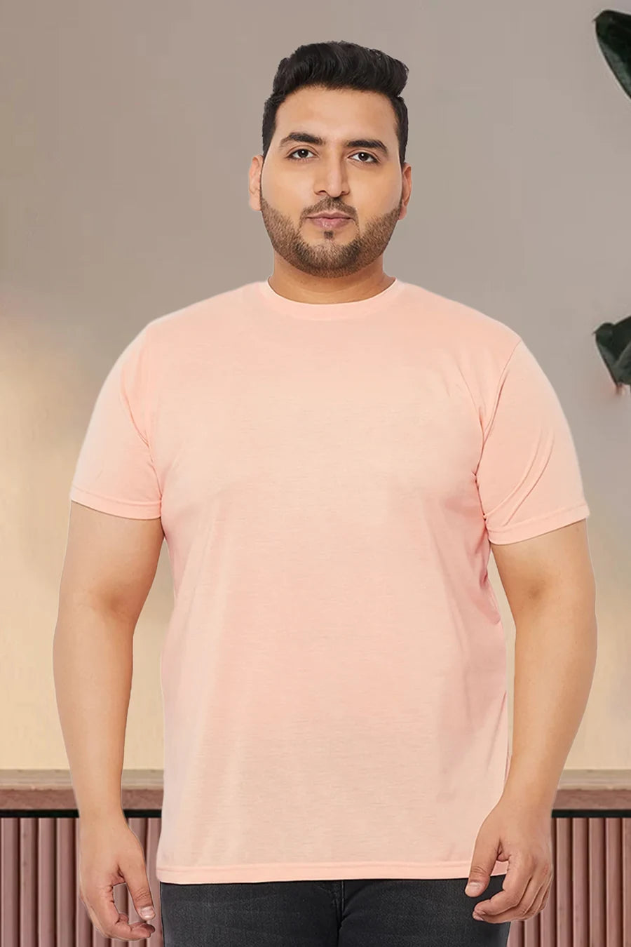 Plus Size -Peach - Classic Crew