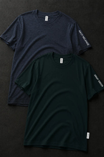 Pack 2 - Navy Mélange & Army Green - Classic Crew