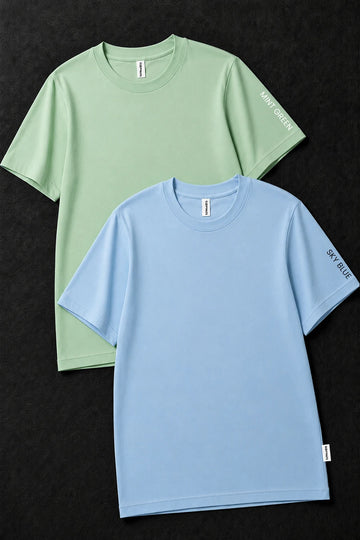 Pack 2 - Sky Blue & Mint Green - Classic Crew