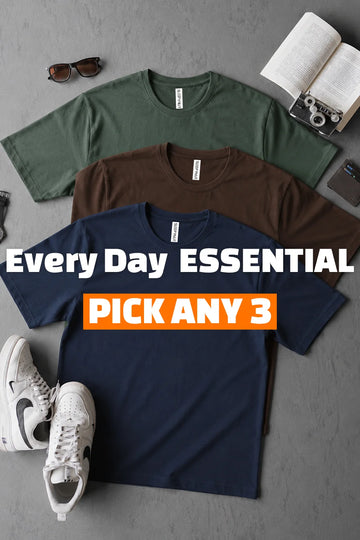 Pick Any 3 - Men Everyday Tshirt Combo