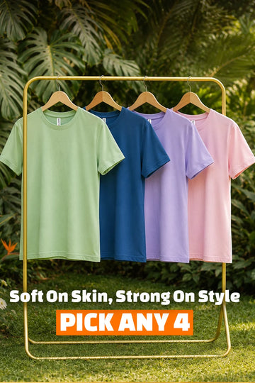 Pick Any 4 Women Regular Fit T-shirt