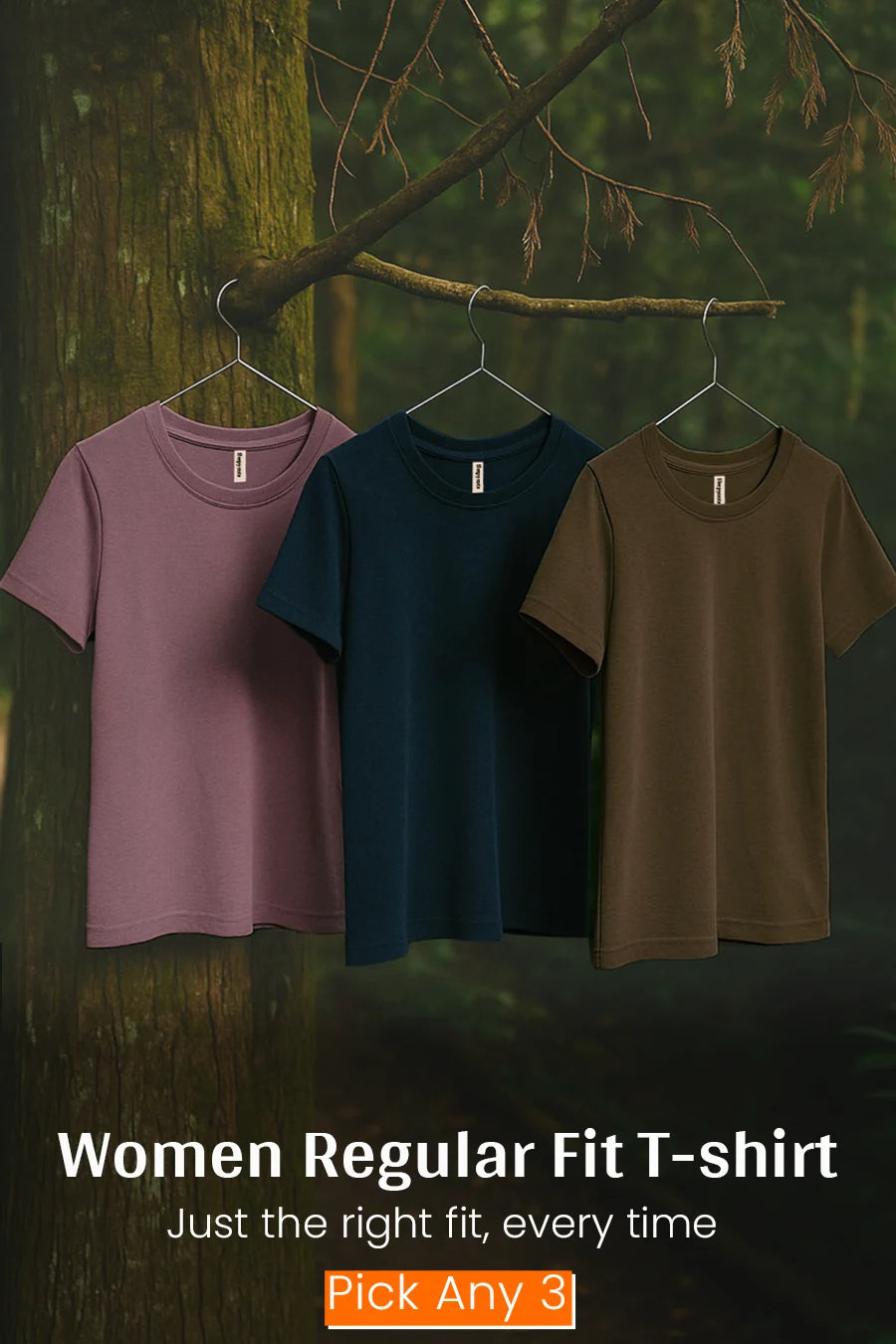 Pick Any 3 Women Regular Fit T-shirt