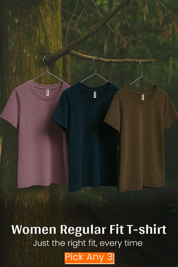 Pick Any 3 Women Regular Fit T-shirt