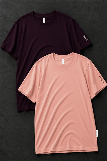 Pack 2 - Peach & Wine - Classic Crew