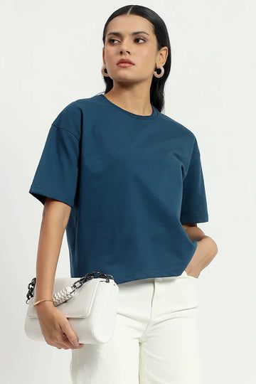 Deep Sea Blue Oversized T-shirt