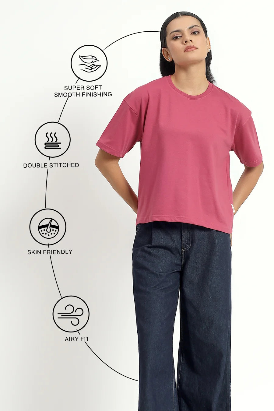 Onion Pink Oversized T-shirt