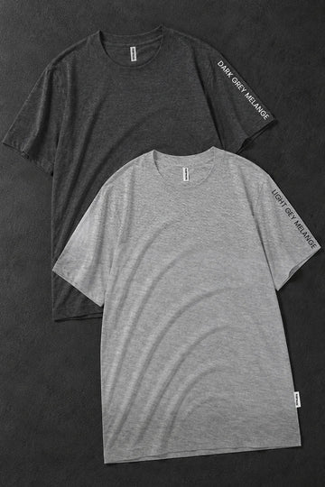 Pack 2 - Light Grey & Dark Grey - Classic Crew