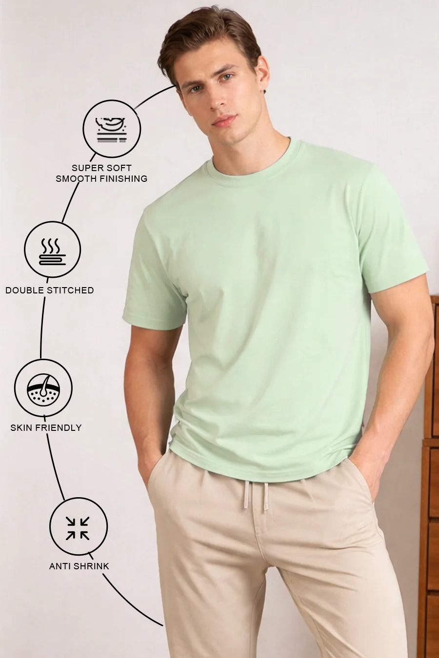 Classic Crew in Mint Green