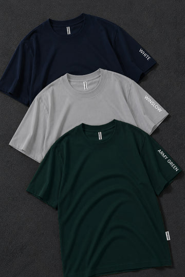 Pack 3 - Army Green, Winslow, Navy blue