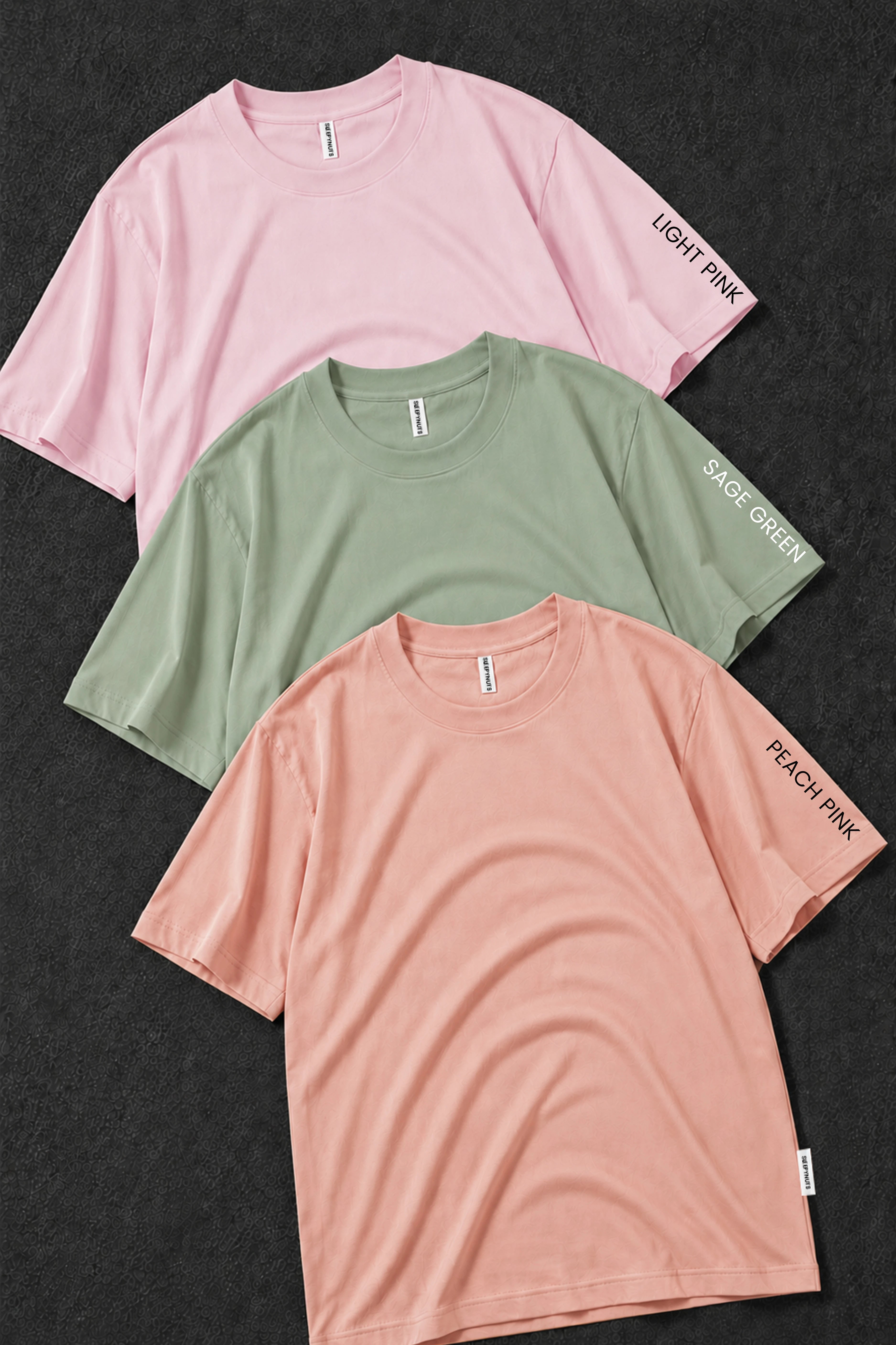 Pack 3 - Light Pink, Sage Green & Peach - Classic Crew
