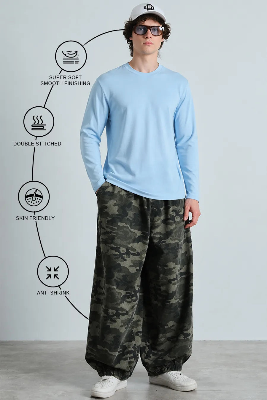 Classic Full sleeve in Sky Blue